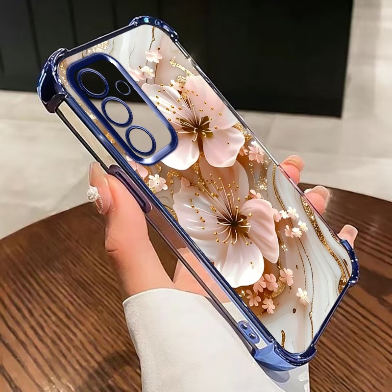 Electroplated Flower Clear Pho - Phone Cases For Samsung Galaxy recension och pris