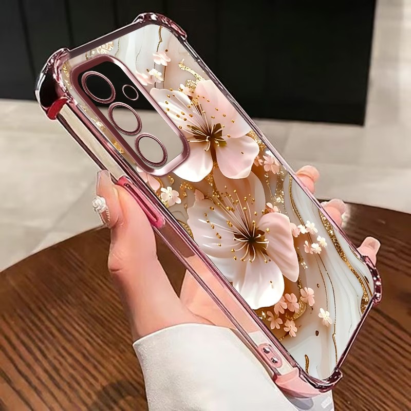 Electroplated Flower Clear Pho - Phone Cases For Samsung Galaxy recension och pris