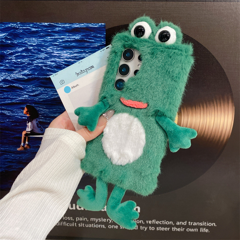Plush Frog Phone Case, Cute Gr - Phone Cases For Samsung Galaxy recension och pris