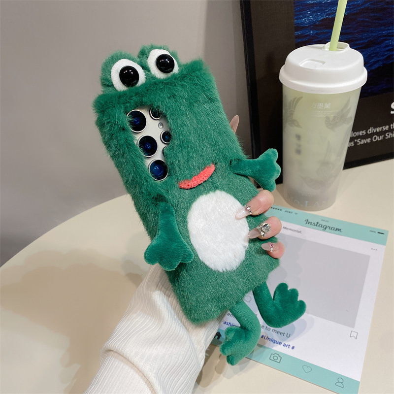 Plush Frog Phone Case, Cute Gr - Phone Cases For Samsung Galaxy recension och pris